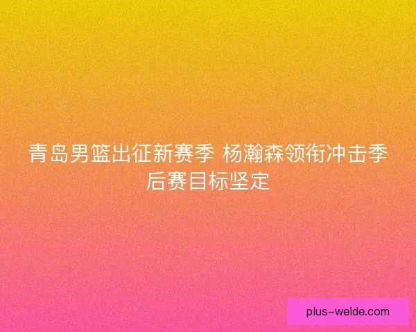 青岛男篮出征新赛季 杨瀚森领衔冲击季后赛目标坚定